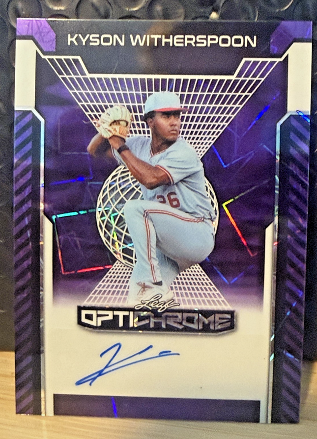 2025 Leaf Kyson Witherspoon Opitchrome #84 MLB Prosp #BA-KW1 Auto 2/5