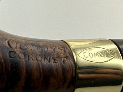 Smoking Tabacco Pipe Made from Comoys- Comoys Coronet Brown Pipe Black handle