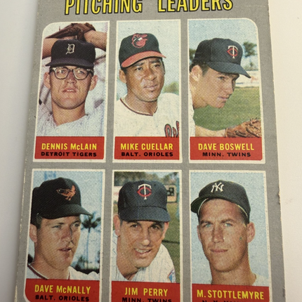 1970 Topps -Pitching Leaders Denny McLain, Jim Perry, Mel Stottlemyre #70