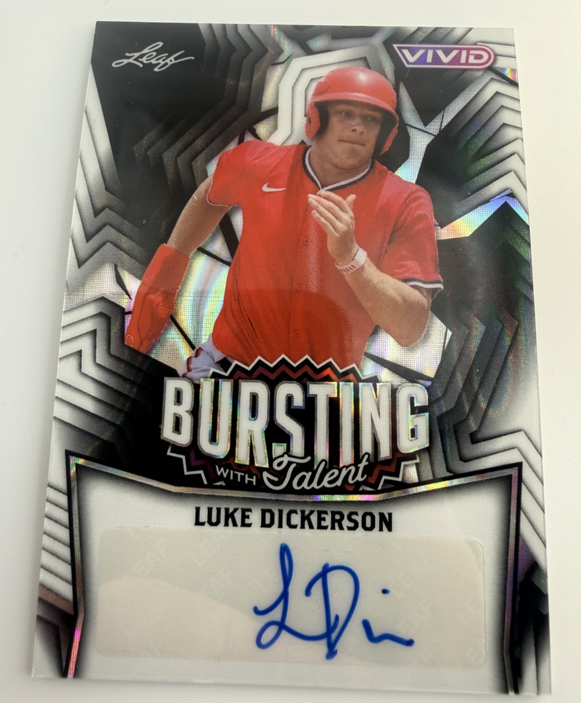 2025 Leaf Bursting with Talent Luke Dickerson #TA-LD1 Auto 1/1
