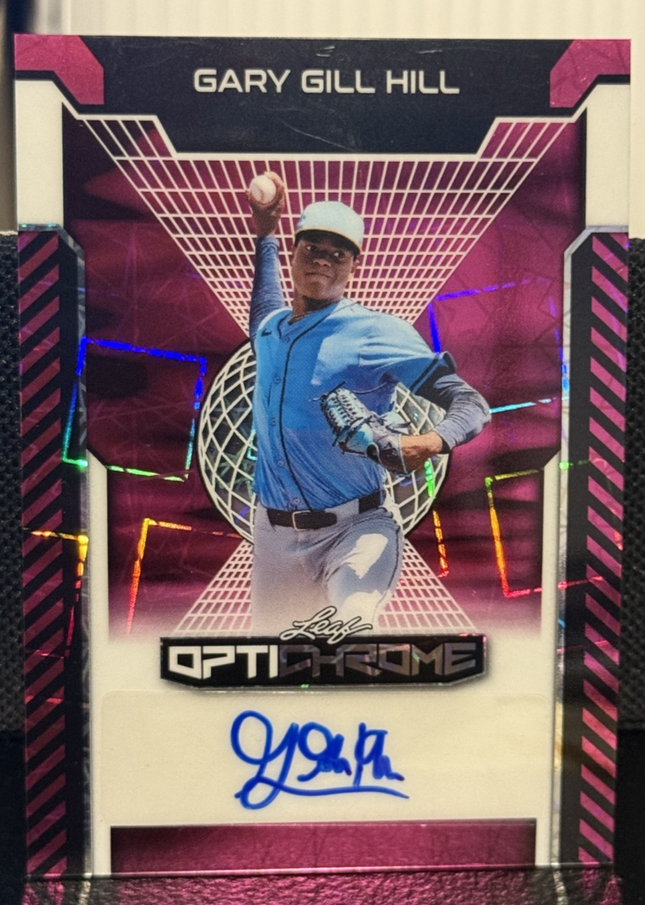 Leaf 2025 Gary Gill Hill Tampa Bay Rays #26 Prospect Card #BA-GGH Auto 2/8
