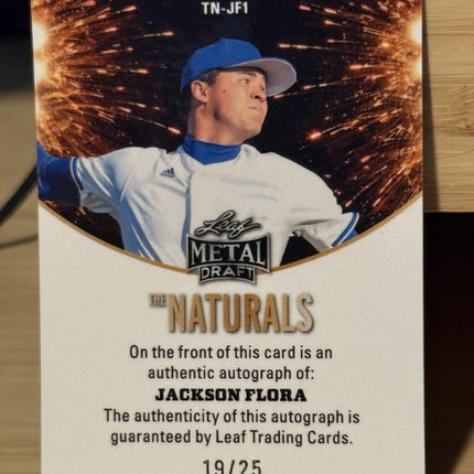 2026 Leaf Jackson Flora MLB #4 Pick SF Giants The Naturals  #TN-JF1 Auto 19/25