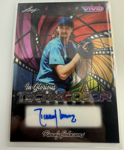 2025 Leaf Vivid Randy Johnson HOF Glorious Technicolor One of One Auto 1/1