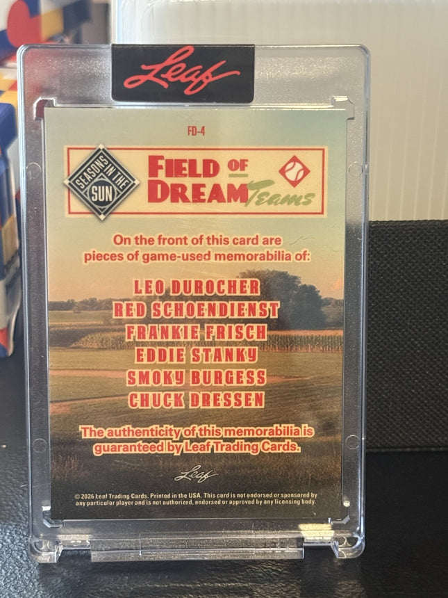 Leaf 2026 Field of Dream Durocher Schoendienst Frish Stanky Burgess Dressen
