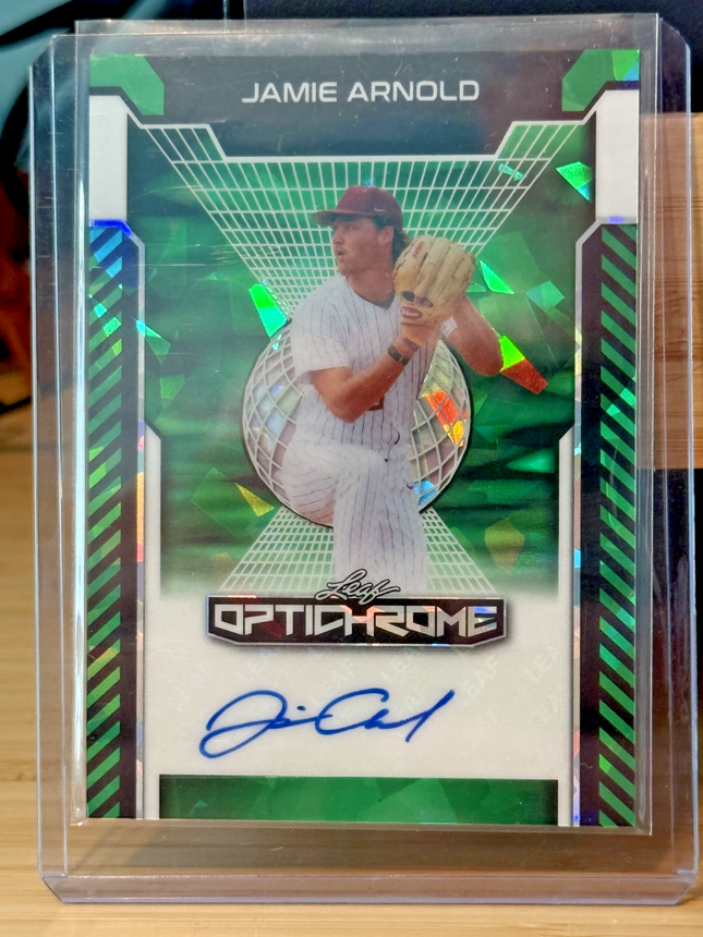 2025 Leaf Jamie Arnold Oakland A's MLB #26 Prospect # BA-JA2 Auto 4/6