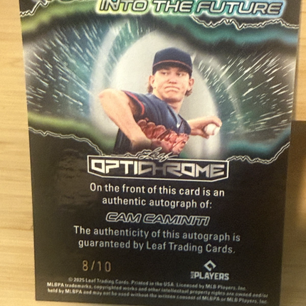 2025 Leaf Cam Caminiti Glimpse into the Future MLB #48 Prospest  #FA-CC2 -8/10
