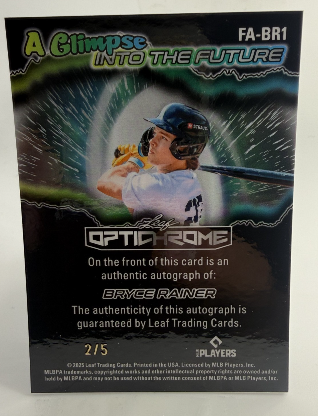 2025 Leaf Bryce Rainer Optichrome Glimpse into the future #FA-BR1 Auto 2/5