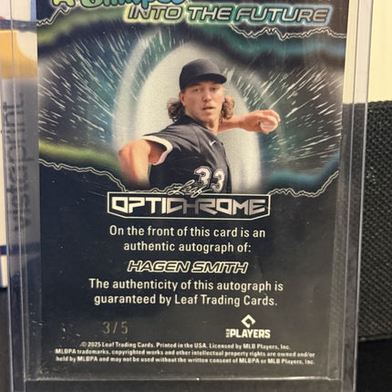 Leaf 2025 Hagen Smith MLB prospect #52 Chicago White Sox Card #FA-HS1 Auto 3/5