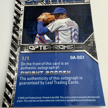 2025 Optimus Dwight Gooden Optichrome Autograph #OA-DG1 Auto 1/1