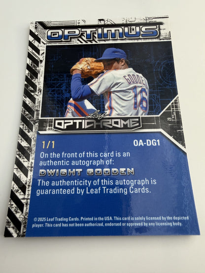 2025 Optimus Dwight Gooden Optichrome Autograph #OA-DG1 Auto 1/1